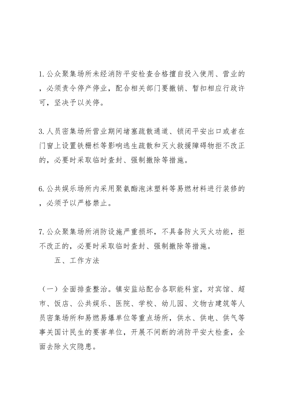 2023年镇消防安全检查整治专项行动方案.doc_第3页