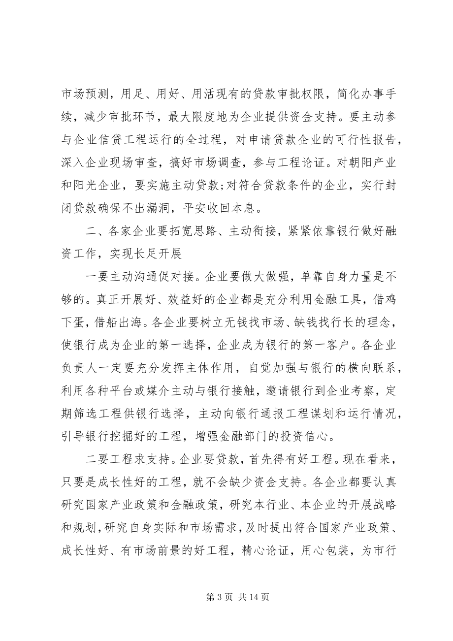 2023年银企对接会议上的致辞材料两篇.docx_第3页