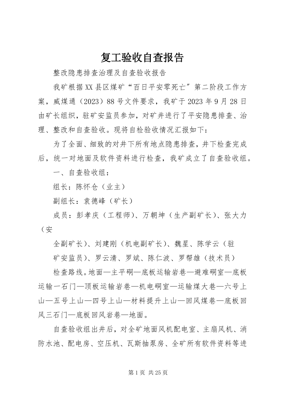 2023年复工验收自查报告.docx_第1页