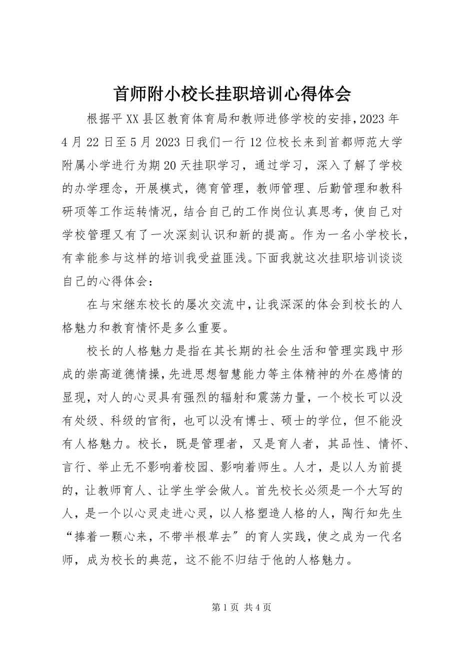 2023年首师附小校长挂职培训心得体会.docx_第1页