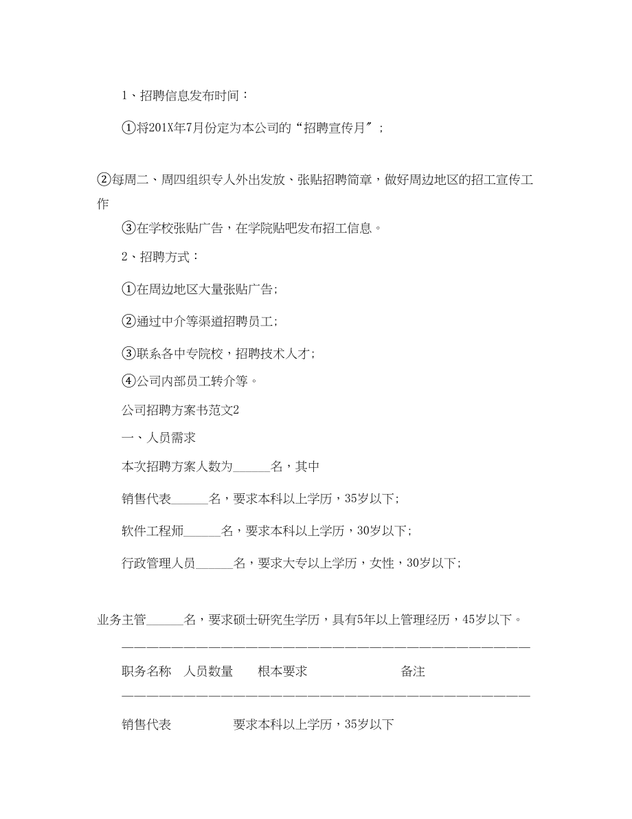 2023年公司招聘计划书.docx_第2页