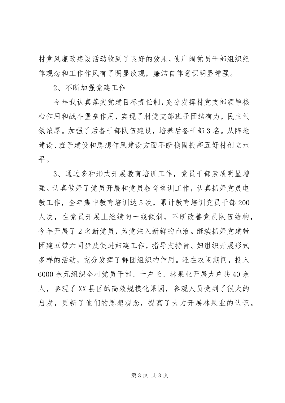 2023年村党支部书记个人自我工作总结.docx_第3页