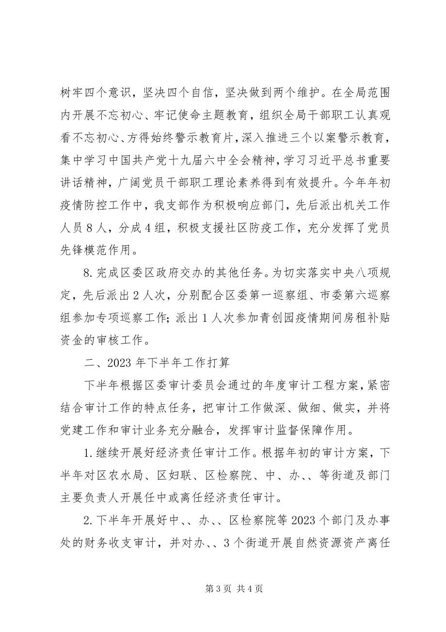 2023年审计局上半年工作总结和下半年打算2.docx_第3页