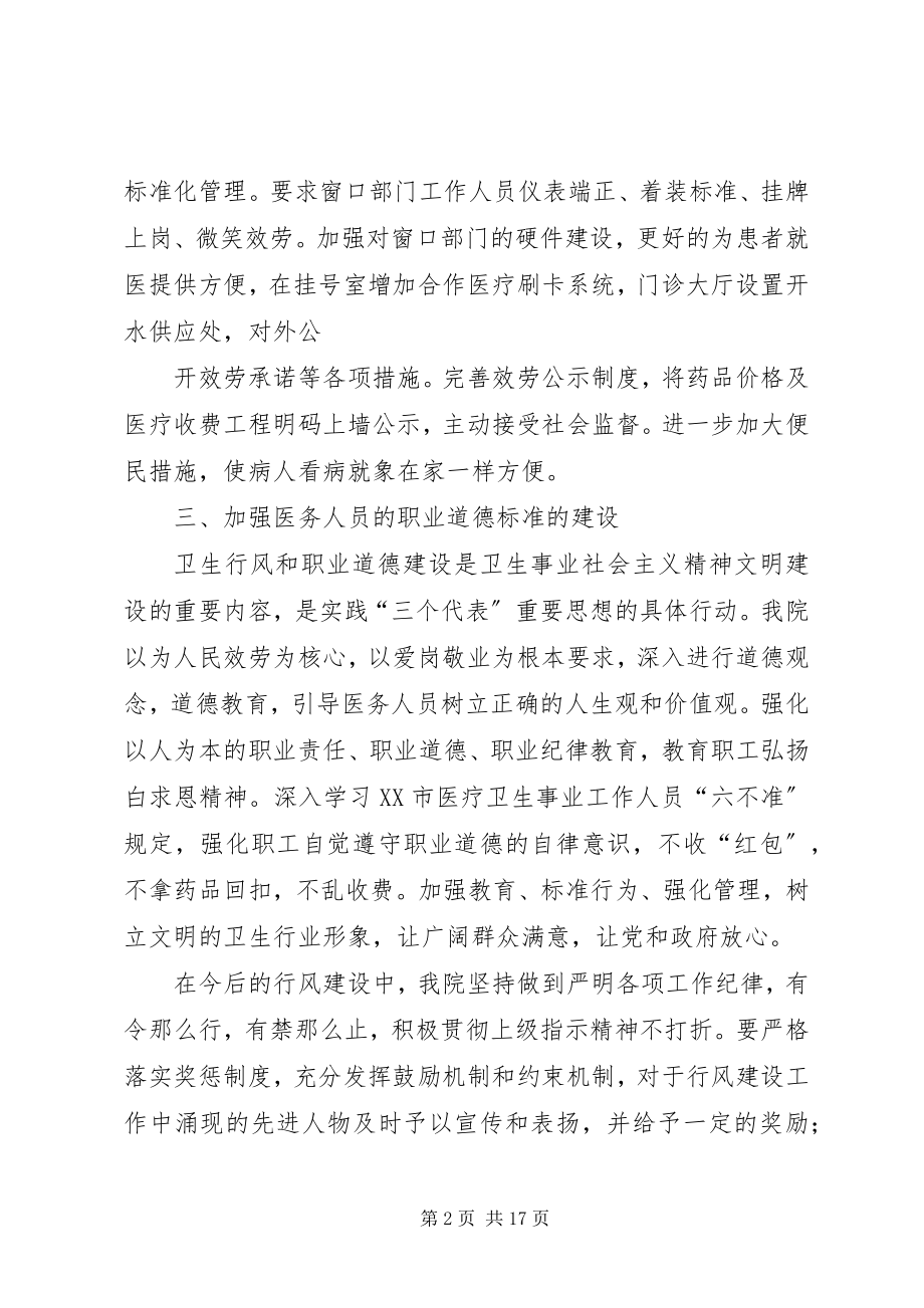 2023年卫生院年度行风工作总结.docx_第2页