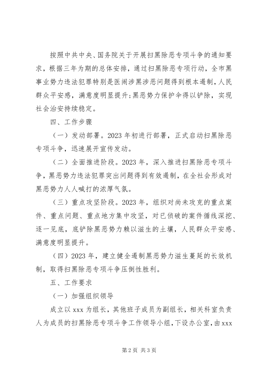 2023年扫黑除恶专项斗争工作实施方案.docx_第2页