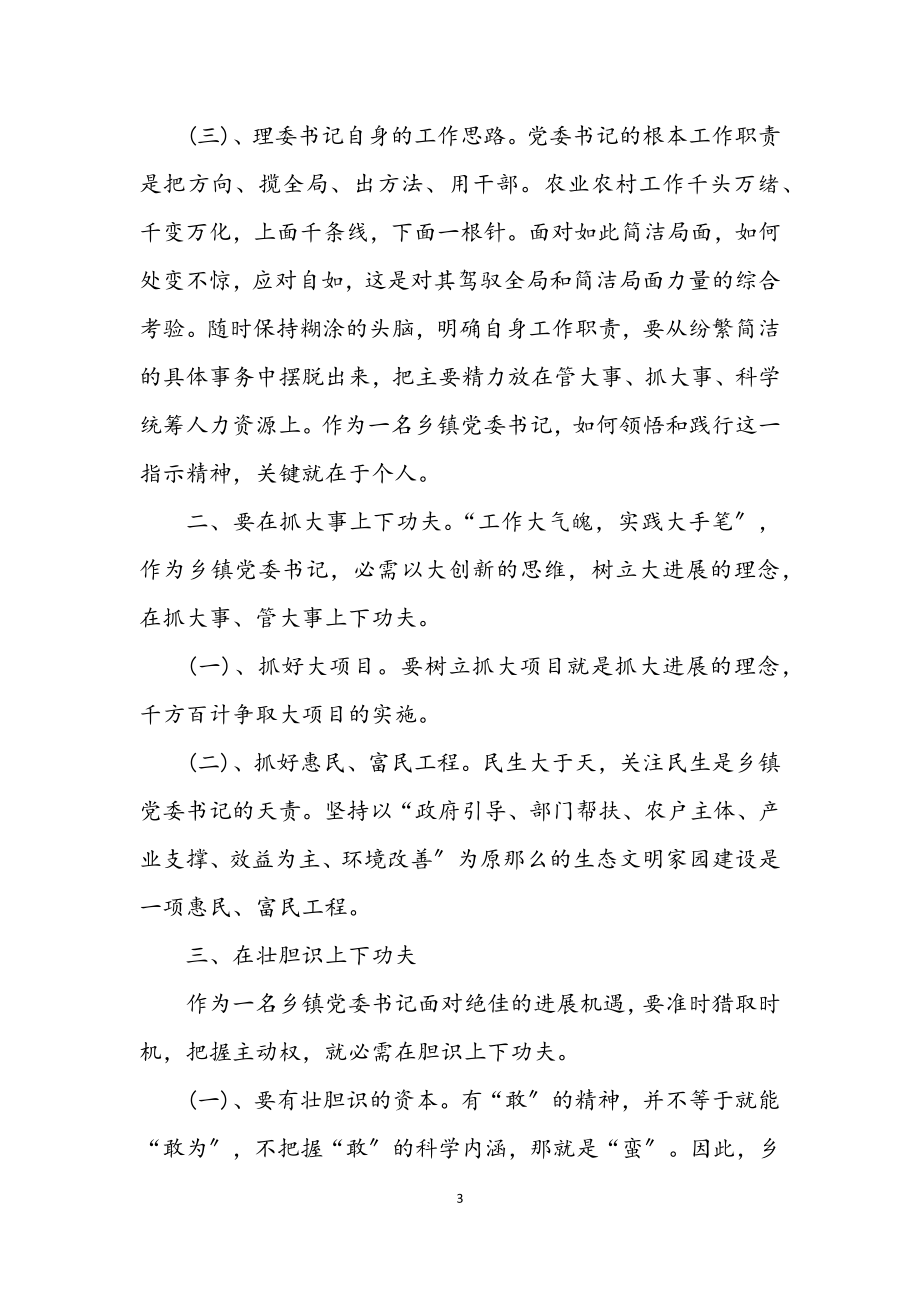 2023年党委书记努力做好岗位工作交流材料.docx_第3页