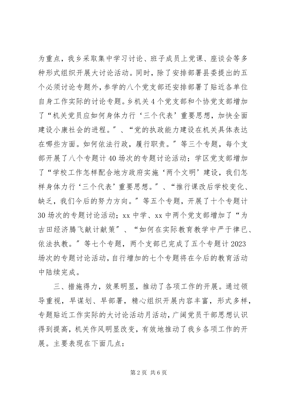 2023年开展大讨论活动月活动总结.docx_第2页