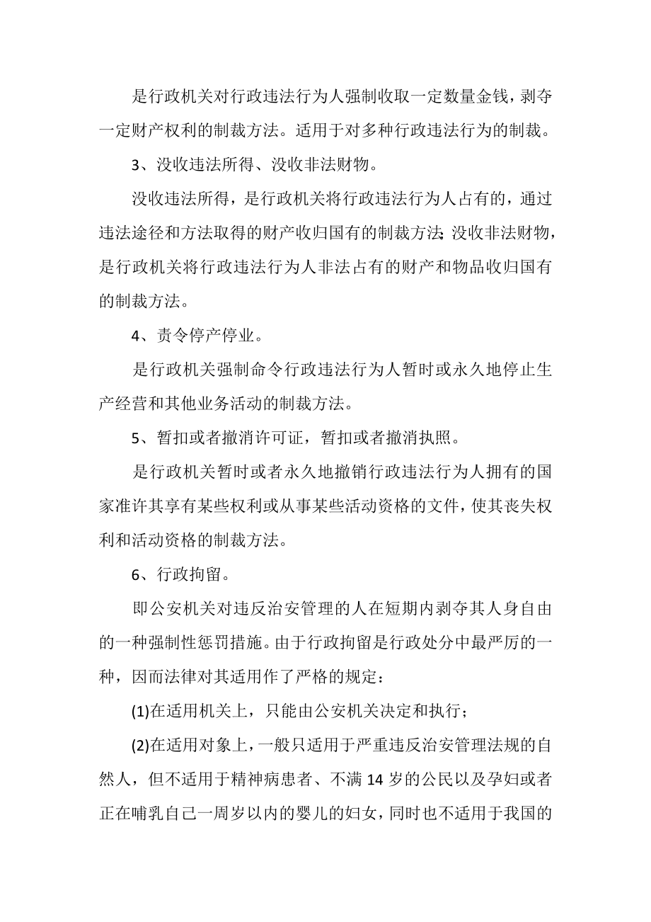 2023年行政处罚种类包括哪些.doc_第2页