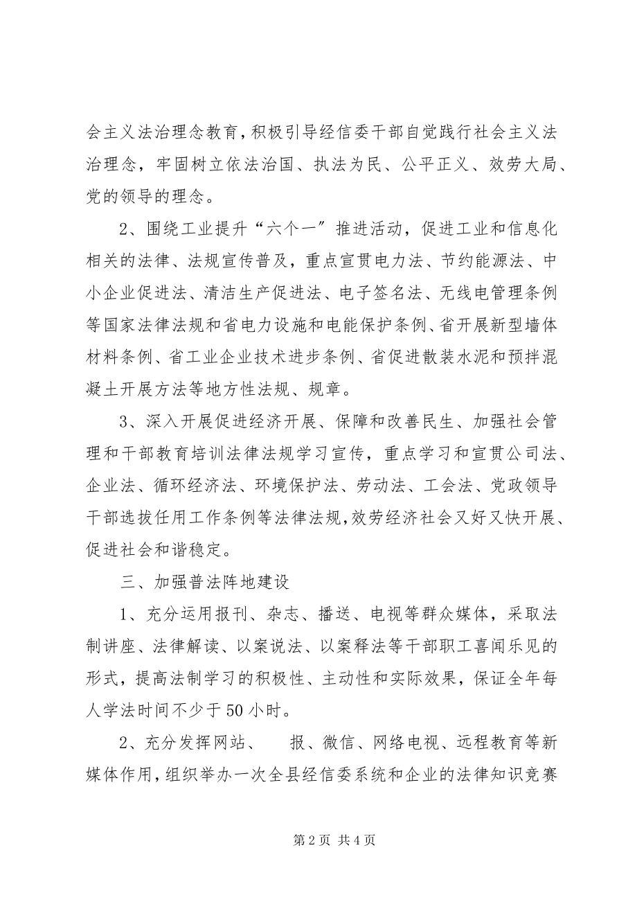 2023年经信委法制宣传教育工作计划.docx_第2页