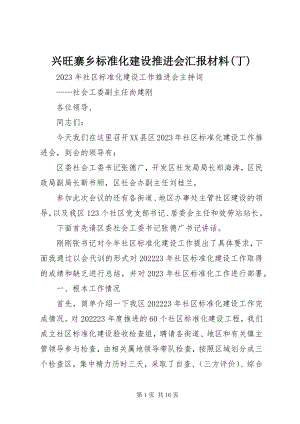 2023年兴旺寨乡规范化建设推进会汇报材料丁.docx