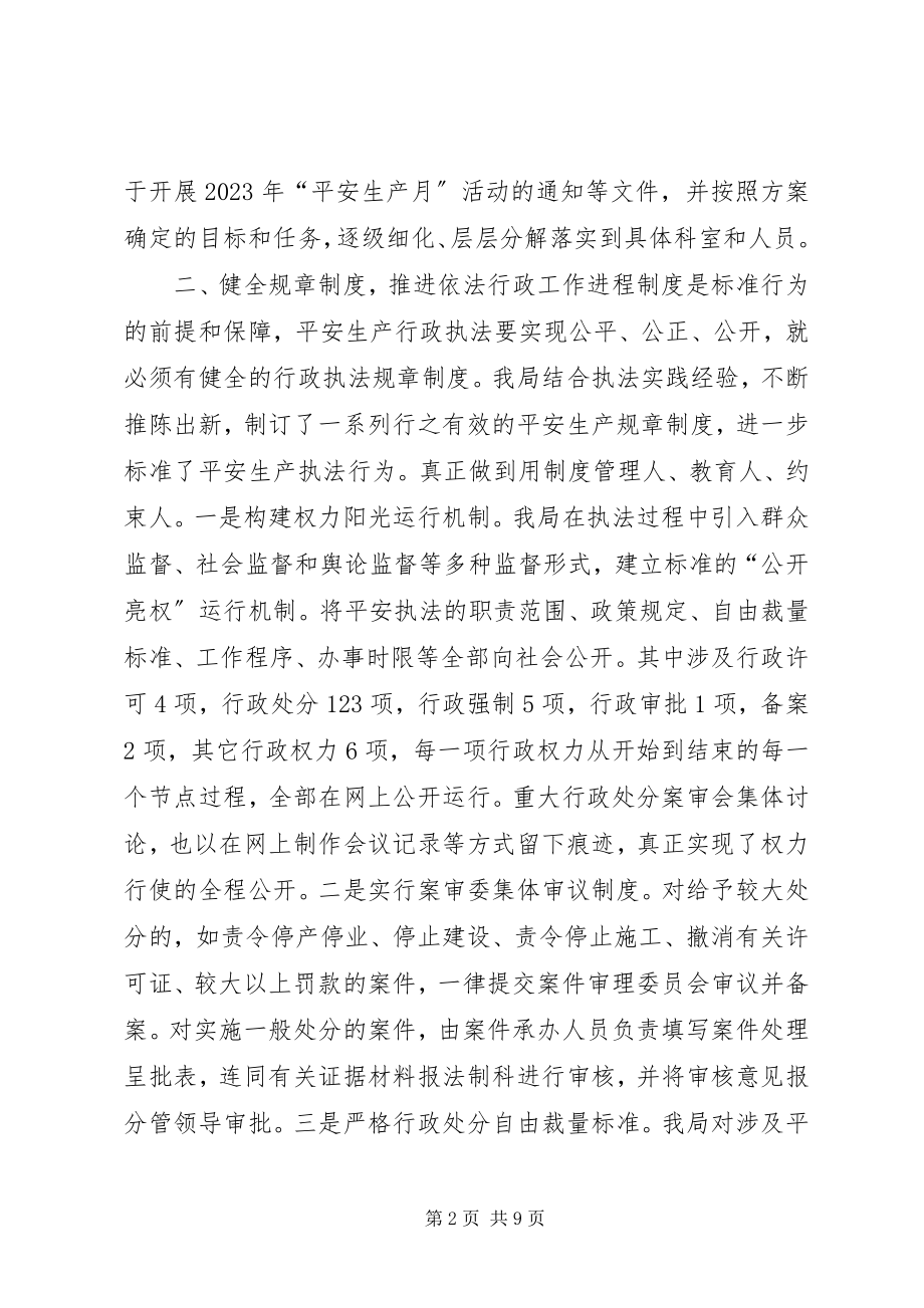 2023年市安监局依法行政工作汇报.docx_第2页