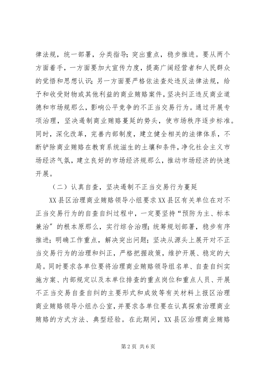 2023年对不正当交易行为自查自纠的工作汇报.docx_第2页