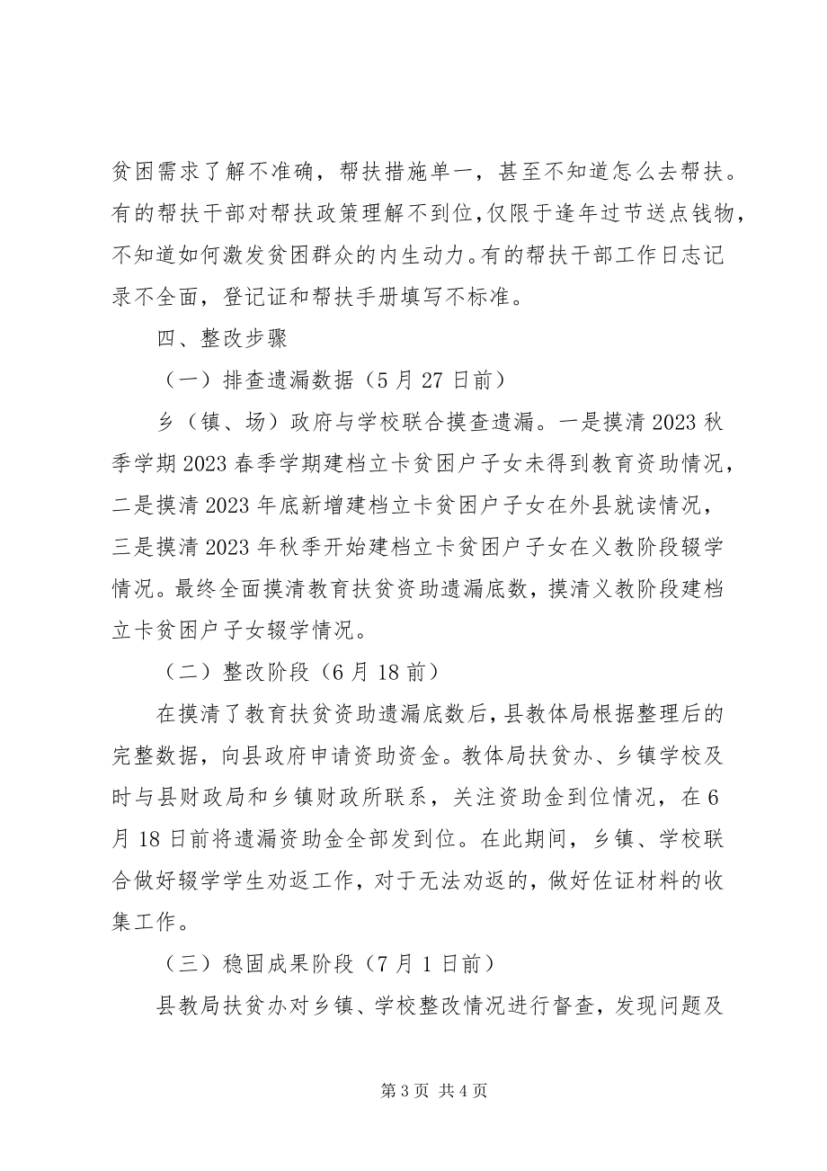 2023年脱贫攻坚夏季整改工作计划.docx_第3页