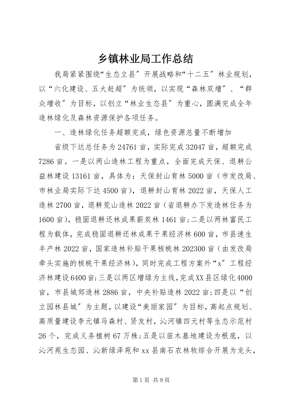 2023年乡镇林业局工作总结.docx_第1页