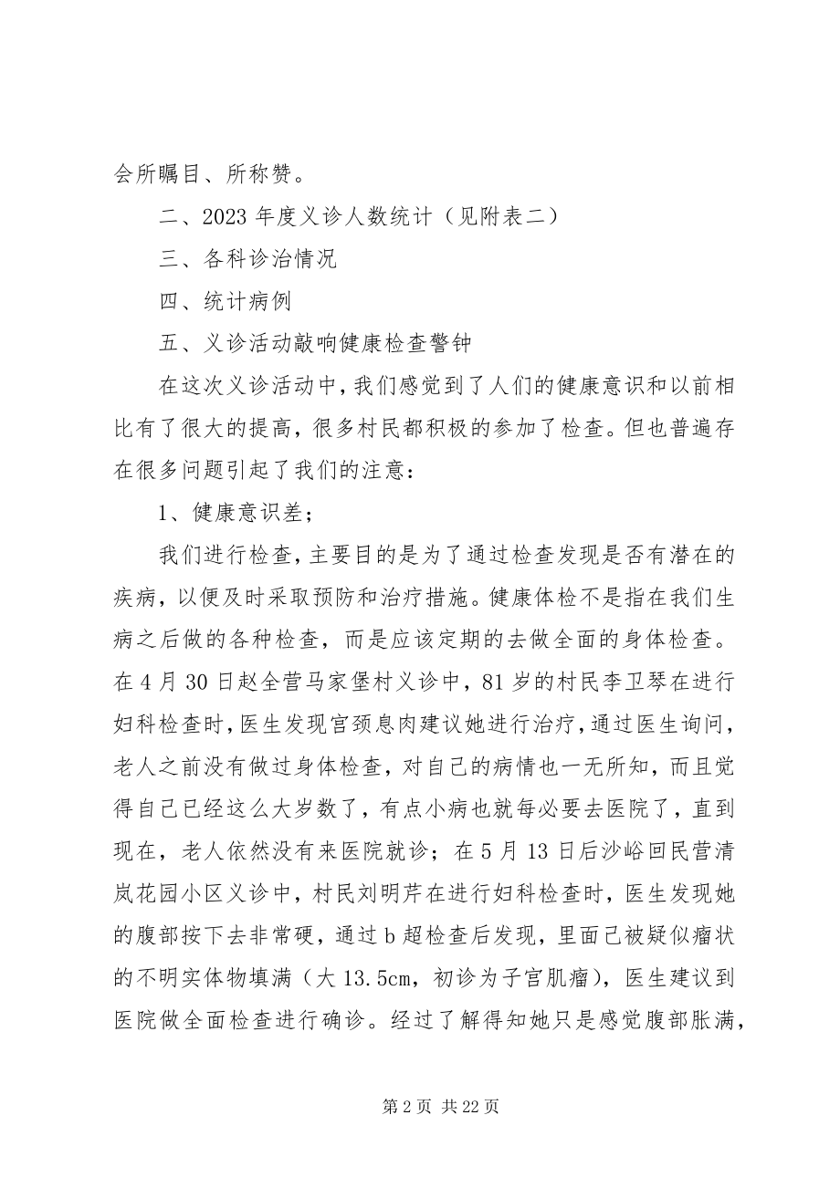 2023年医院“送医下乡”义诊活动总结.docx_第2页