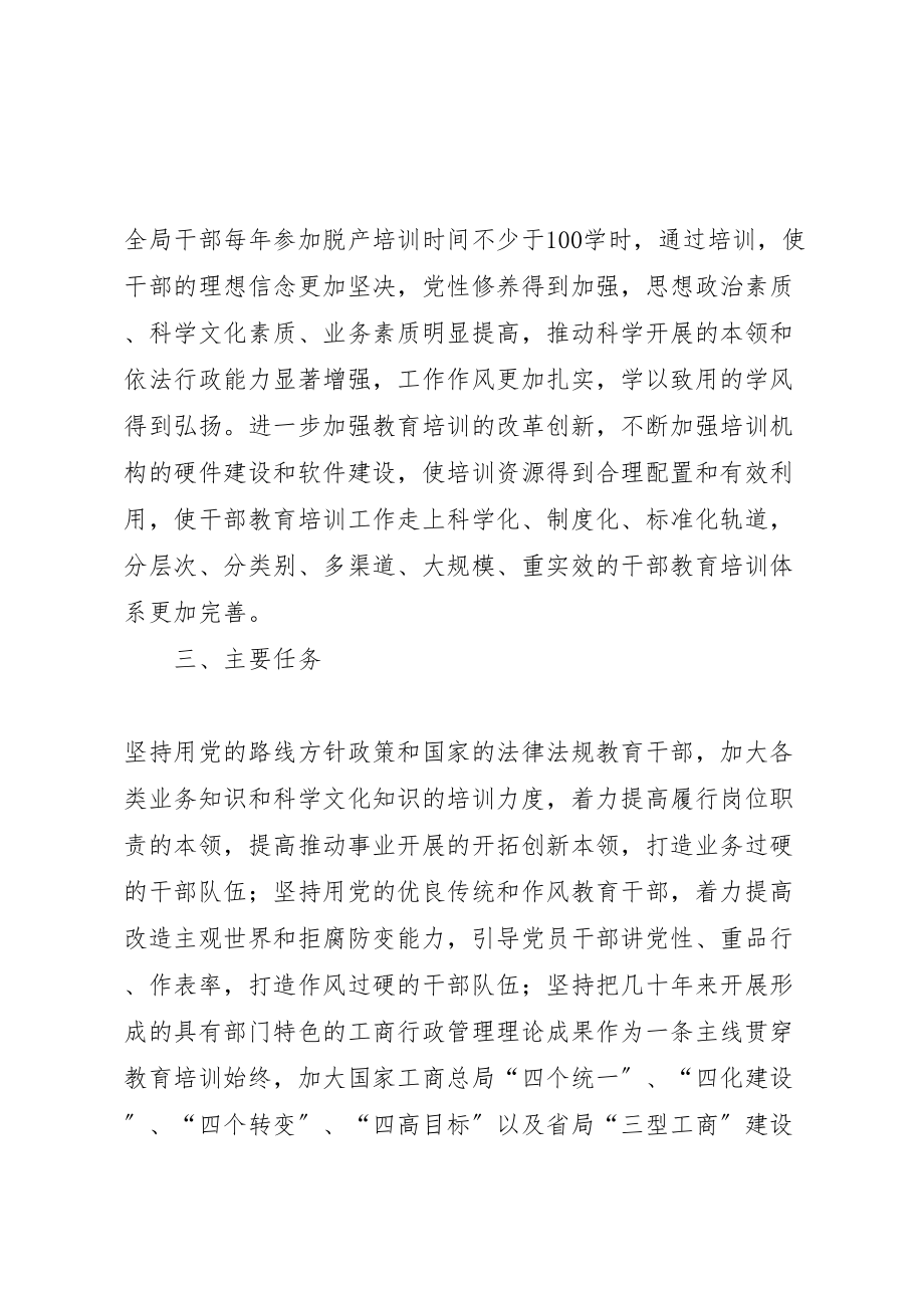 2023年工商局新一轮大规模培训干部年度培训方案 2.doc_第2页