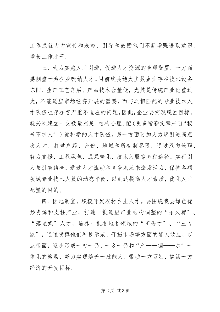 2023年山区县实施人才资源开发的建议与对策.docx_第2页