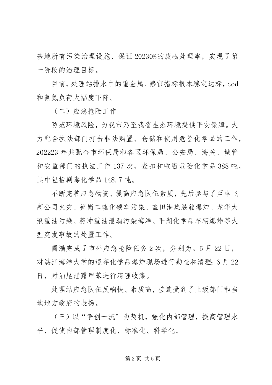 2023年环保副局长在处理站会上的致辞.docx_第2页