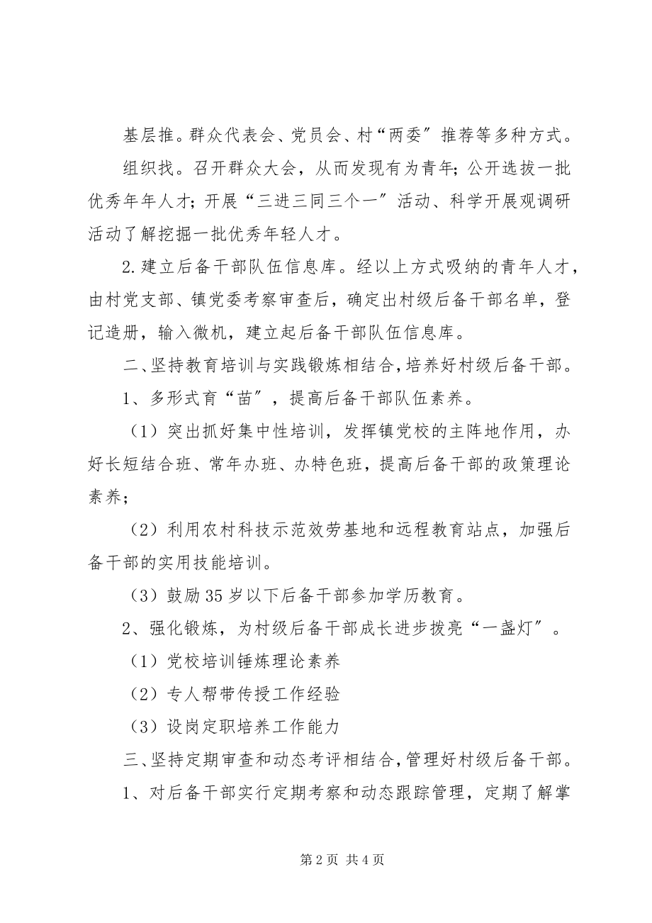 2023年加强农村村级后备干部培养的学习心得.docx_第2页