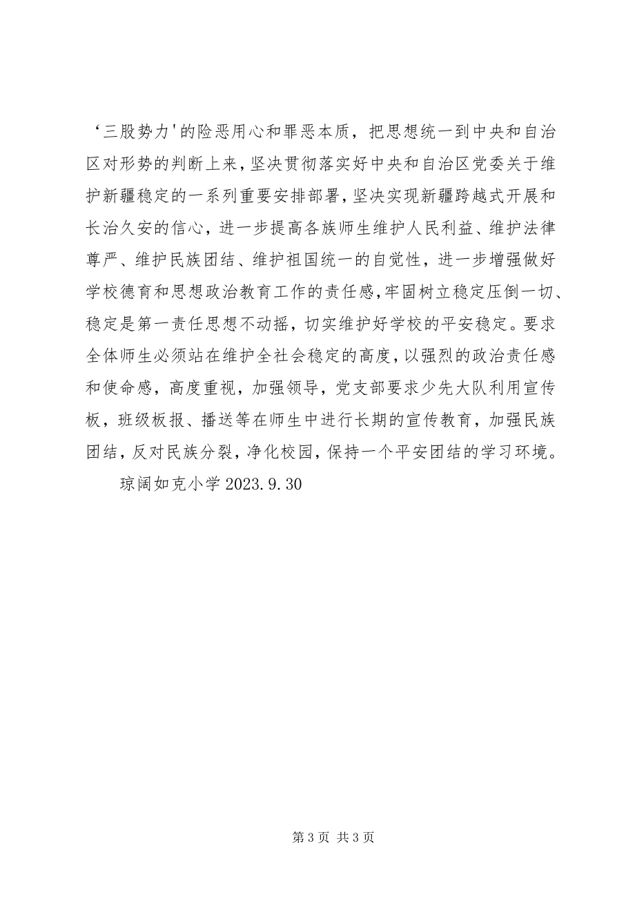 2023年琼阔如克小学开展“两讲一反”学习教育活动总结.docx_第3页