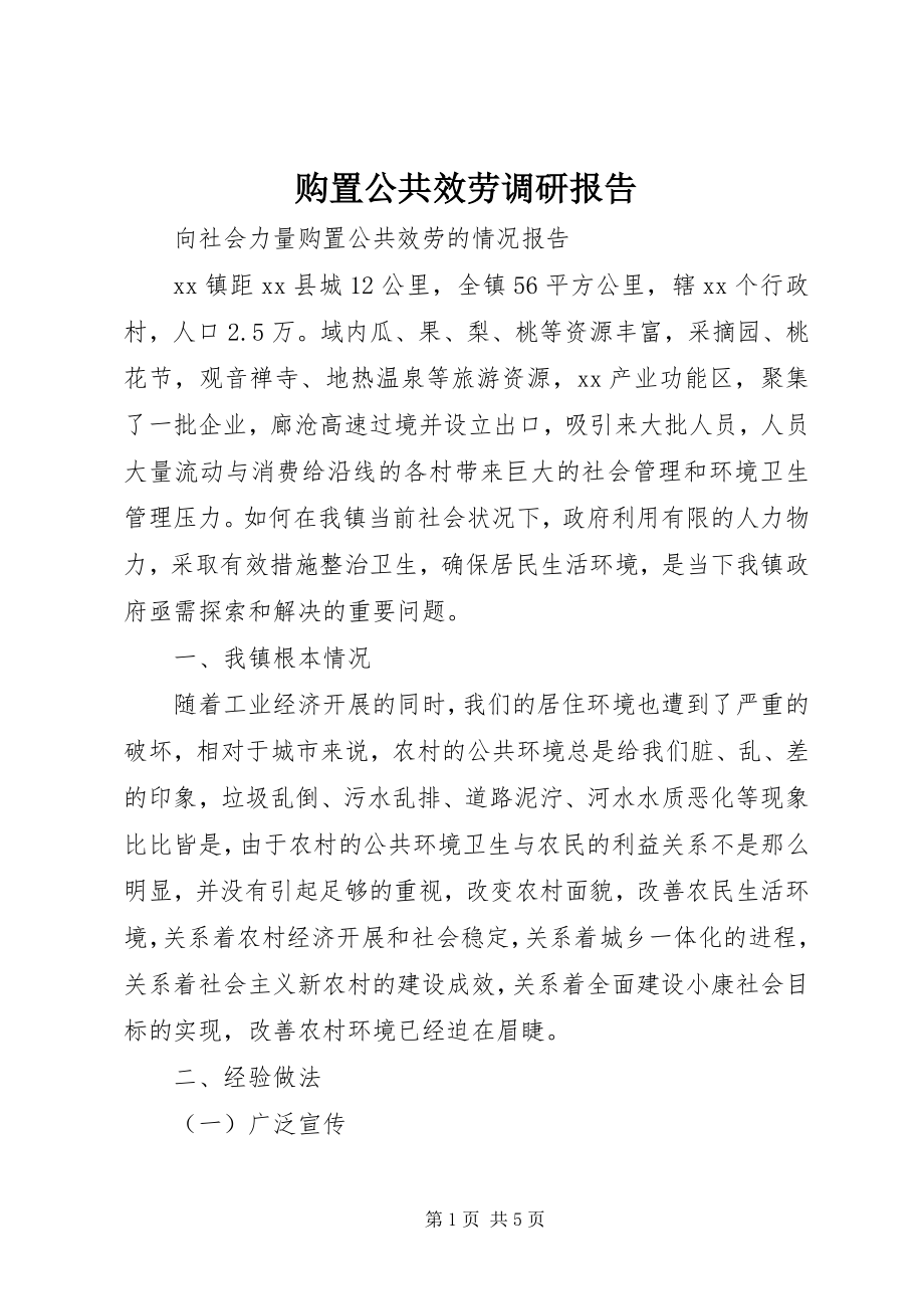 2023年购买公共服务调研报告.docx_第1页