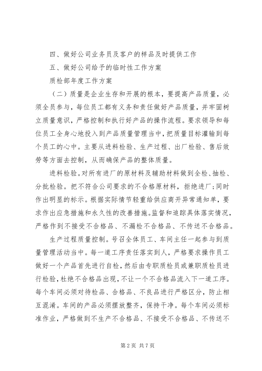 2023年质检部年度的工作计划.docx_第2页