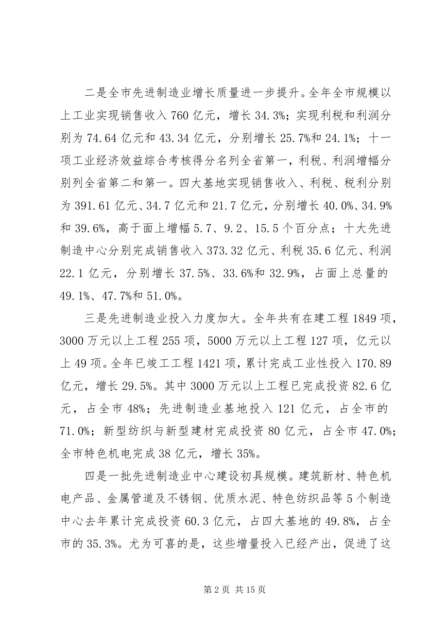 2023年副市长在制造业基地工作年会的致辞.docx_第2页