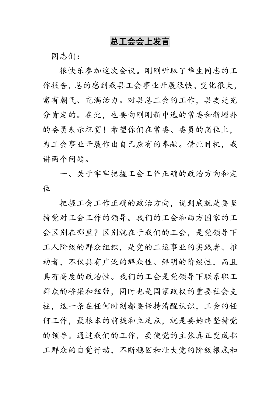 2023年总工会会上发言范文.doc_第1页