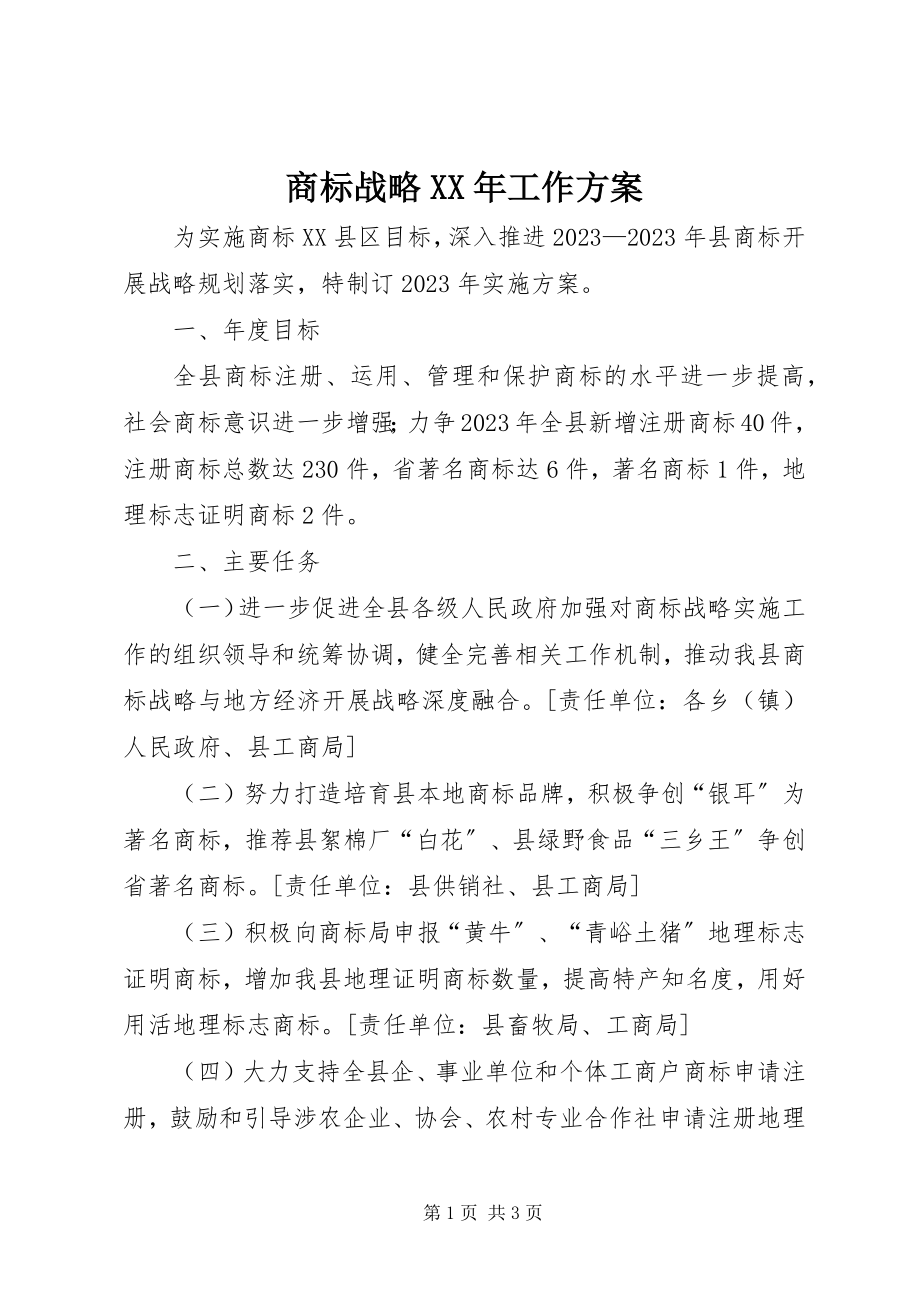 2023年商标战略工作计划.docx_第1页