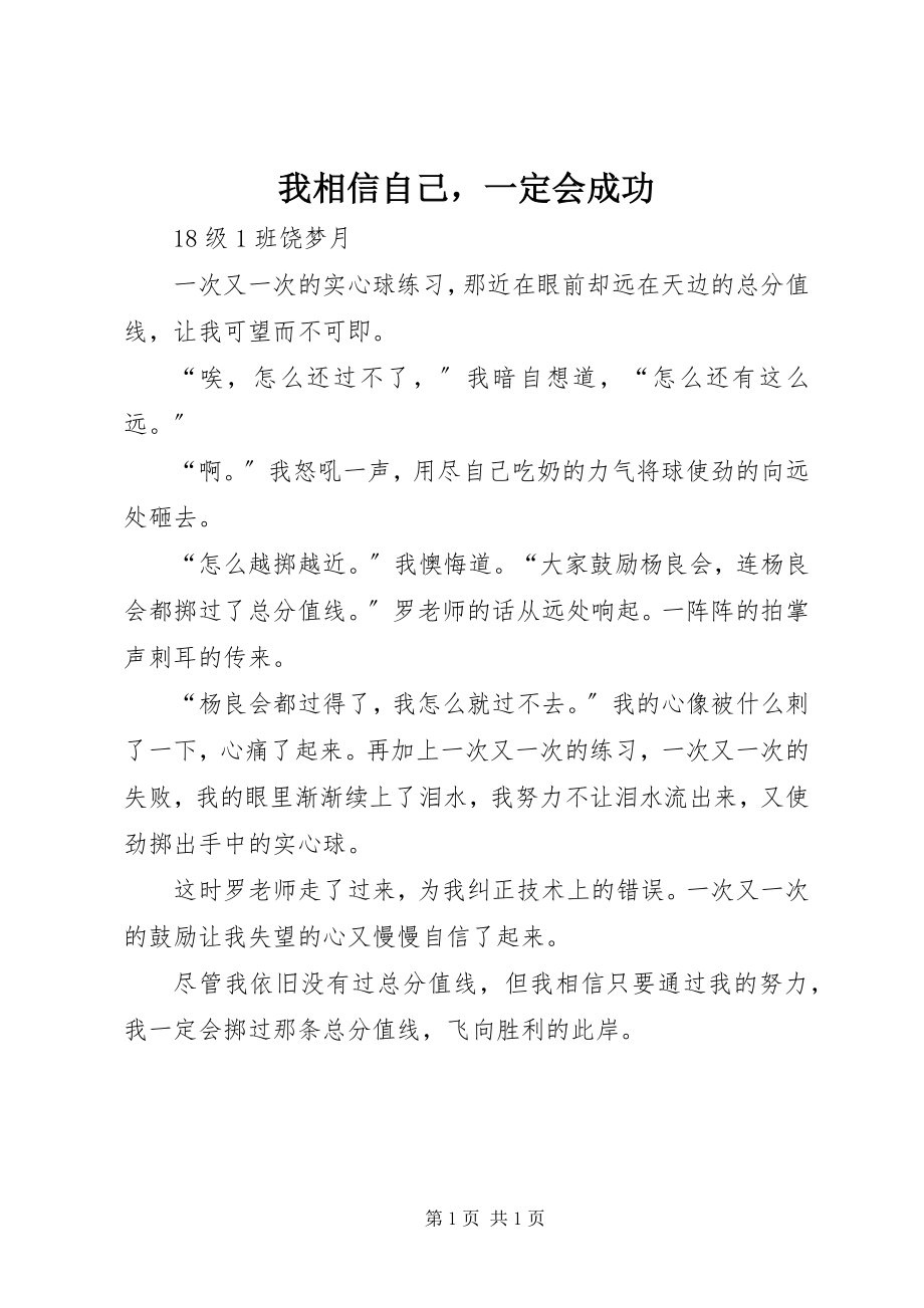 2023年我相信自己一定会成功.docx_第1页