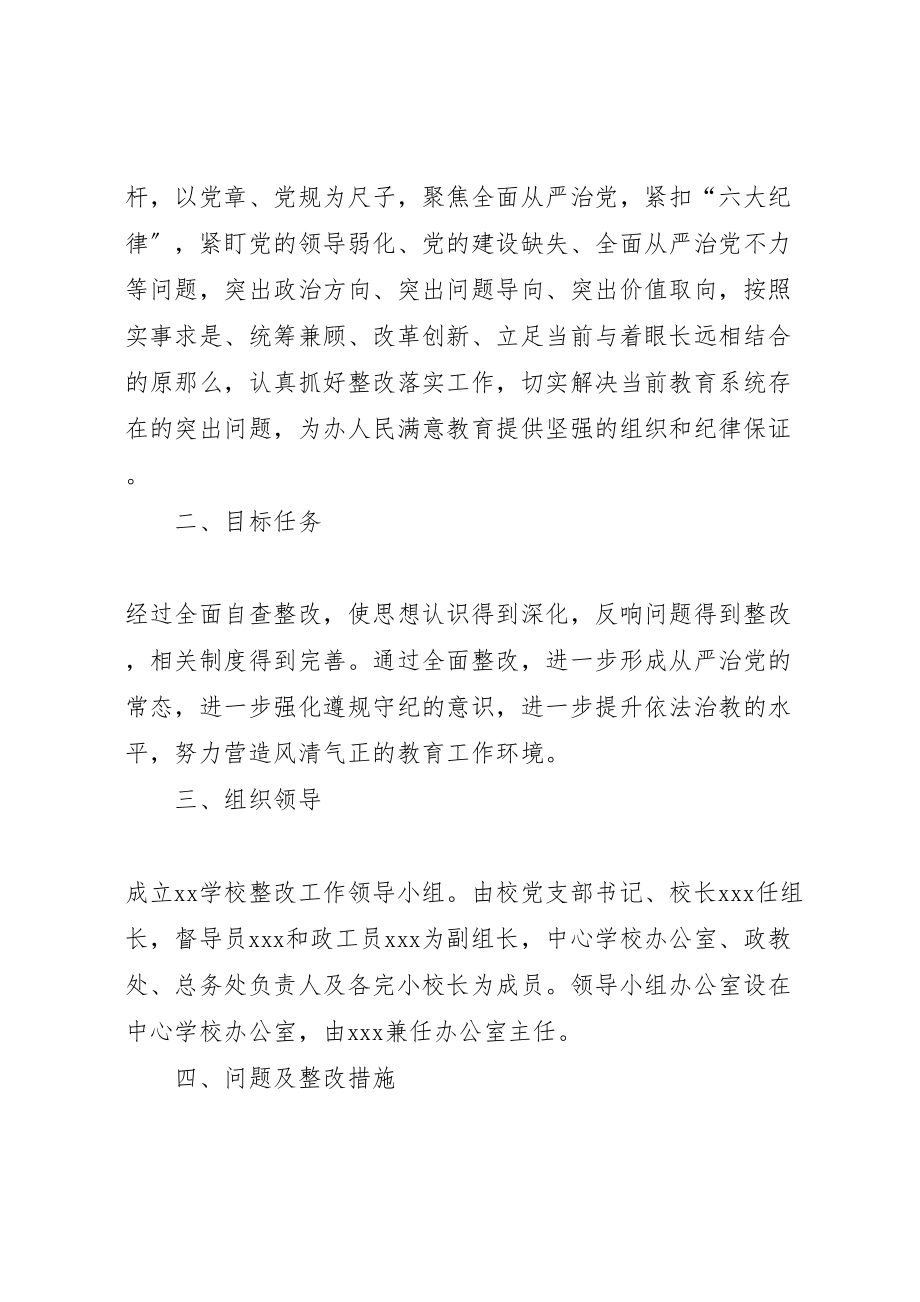 2023年学校对巡察组反馈的问题整改方案.doc_第2页