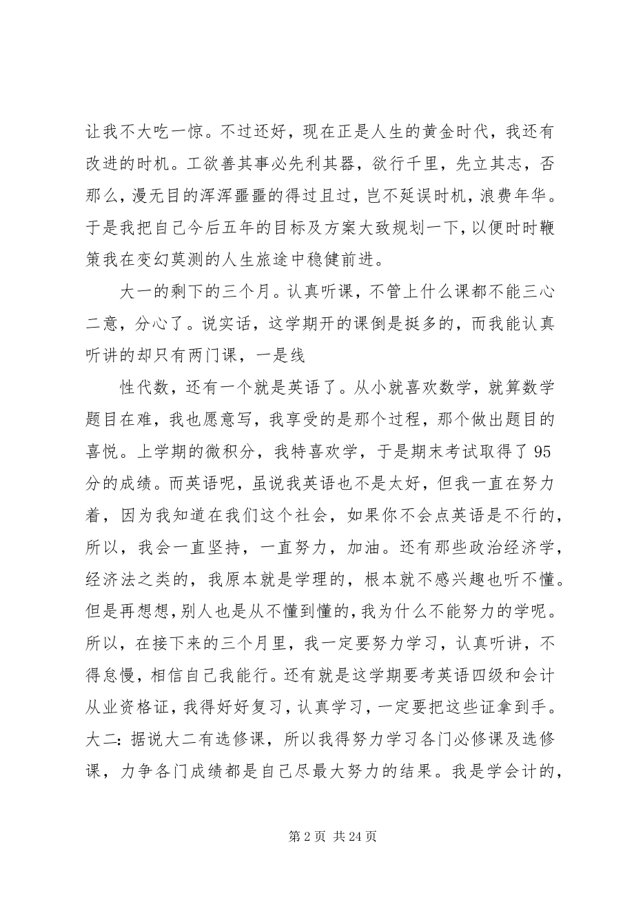 2023年规划自我会计学二班吕慧玲.docx_第2页