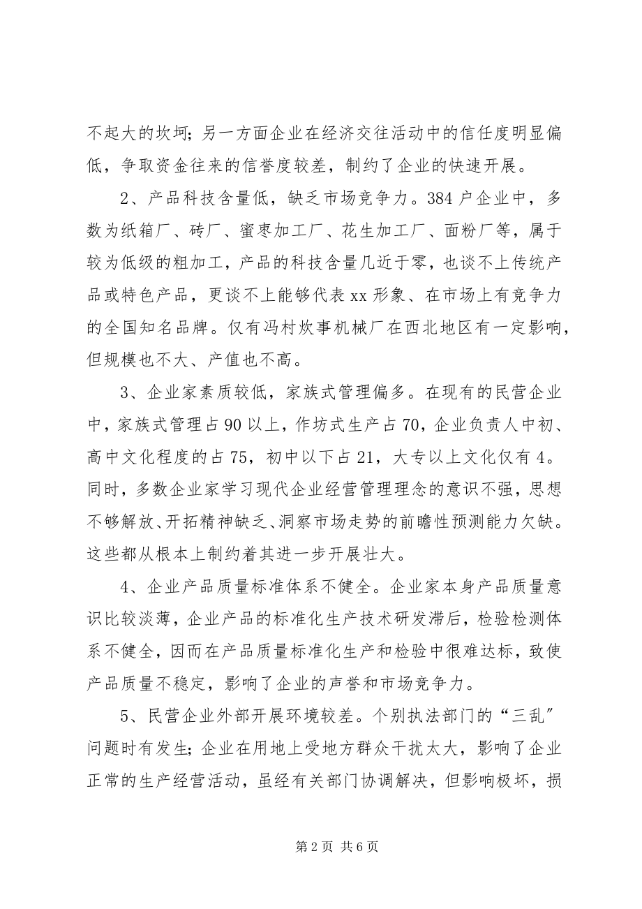 2023年县民营企业发展状况的调查与思考.docx_第2页