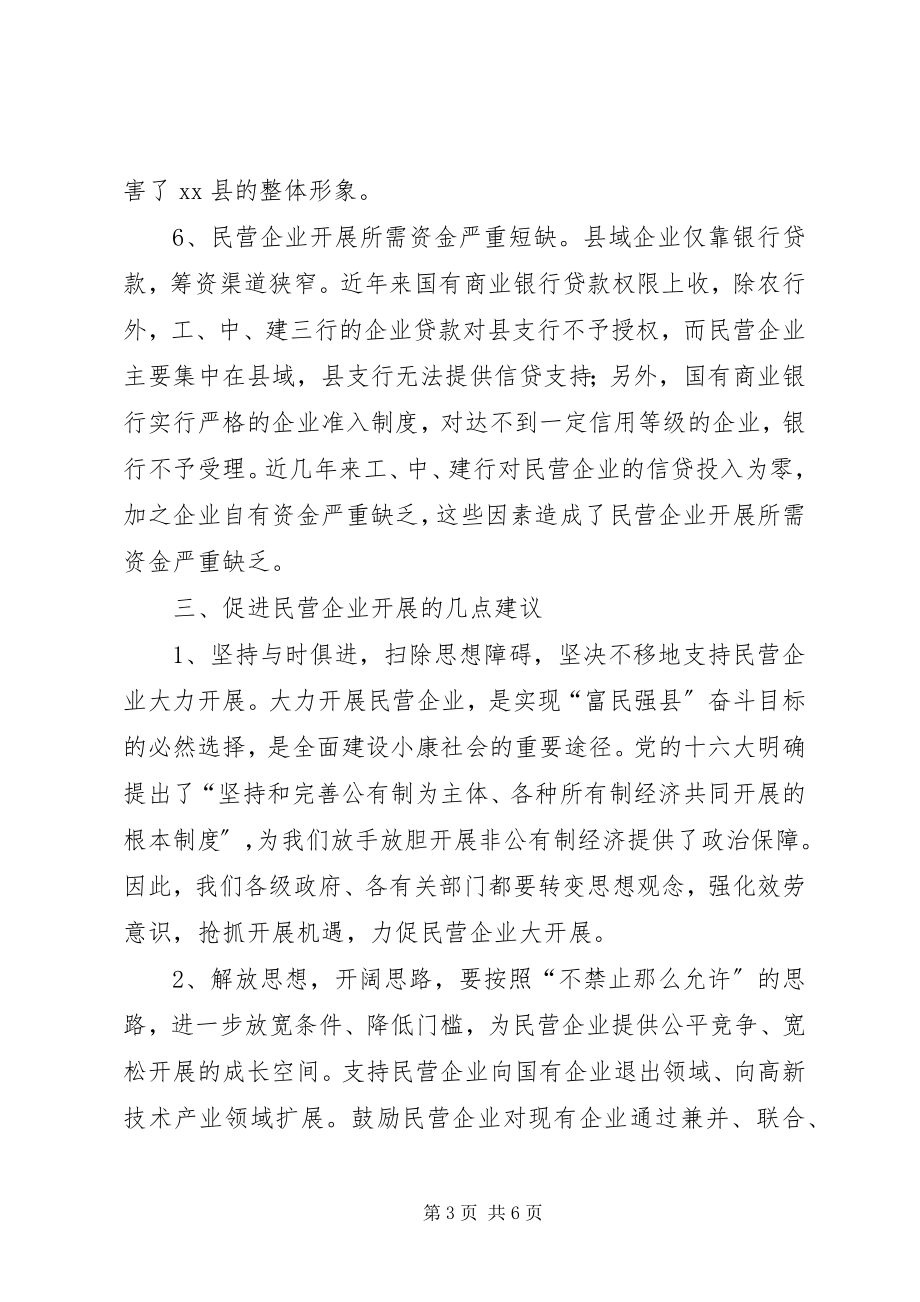 2023年县民营企业发展状况的调查与思考.docx_第3页