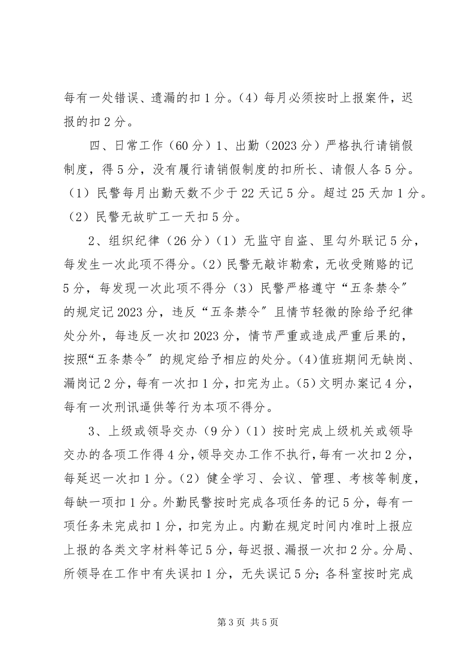 2023年太行山分局民警考核办法.docx_第3页