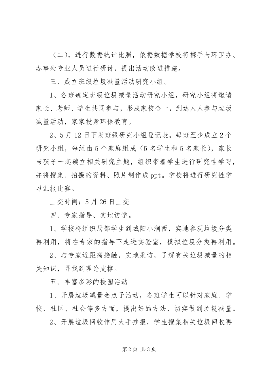 2023年小学“环保教育进校园垃圾减量我行动”活动方案.docx_第2页