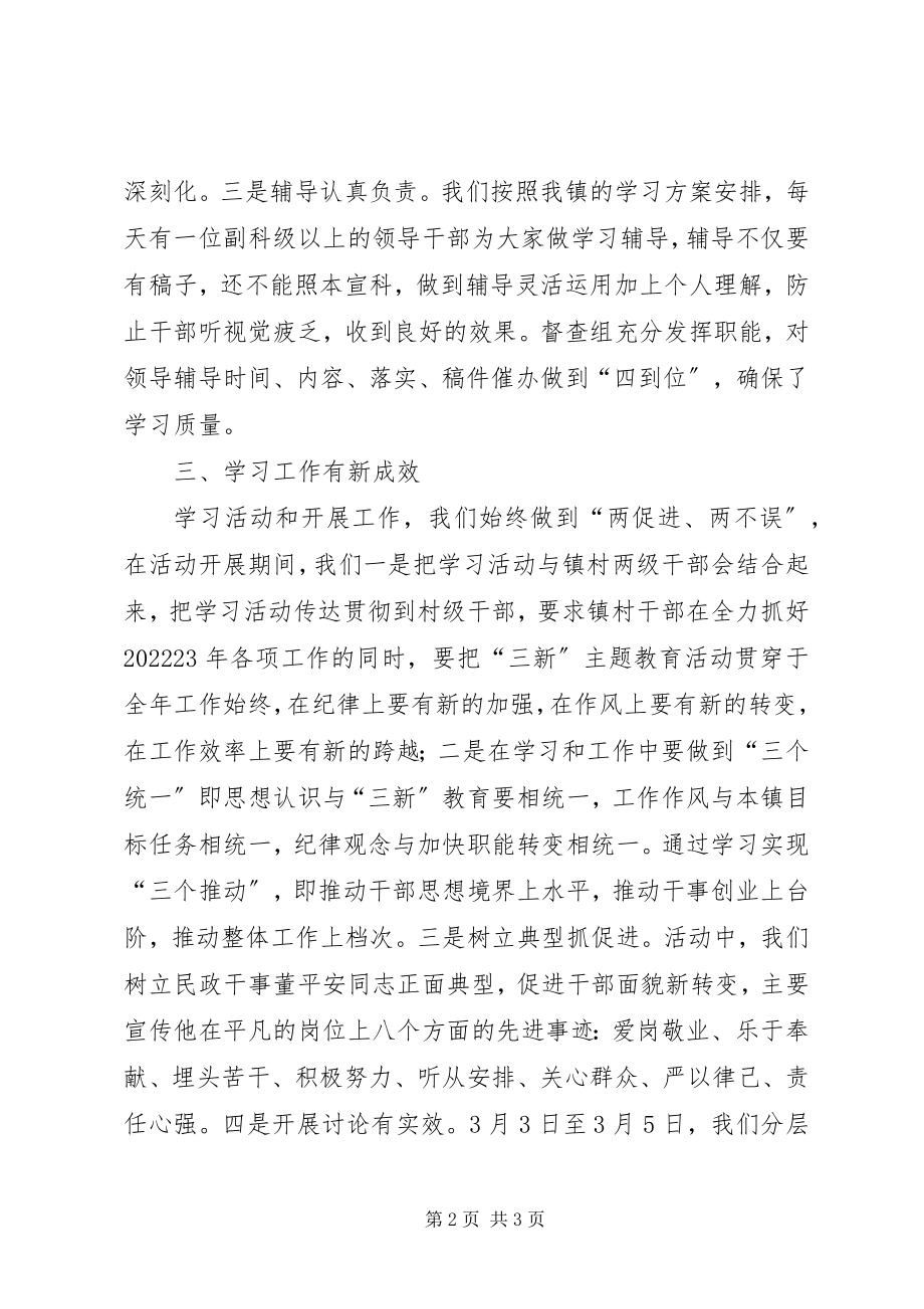 2023年镇三新主题教育经验材料.docx_第2页