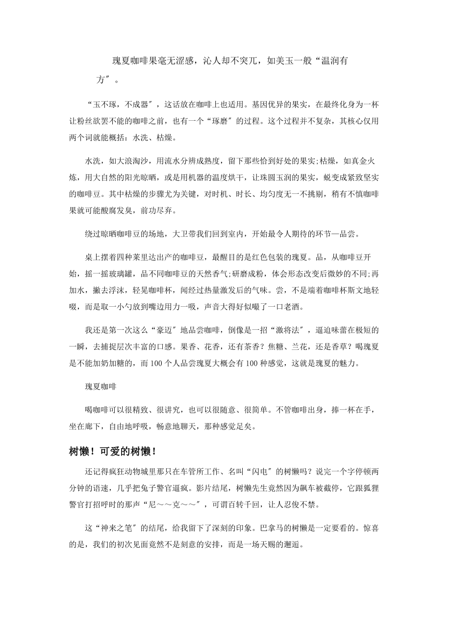 2023年咖啡！树懒！我在巴拿马.docx_第3页