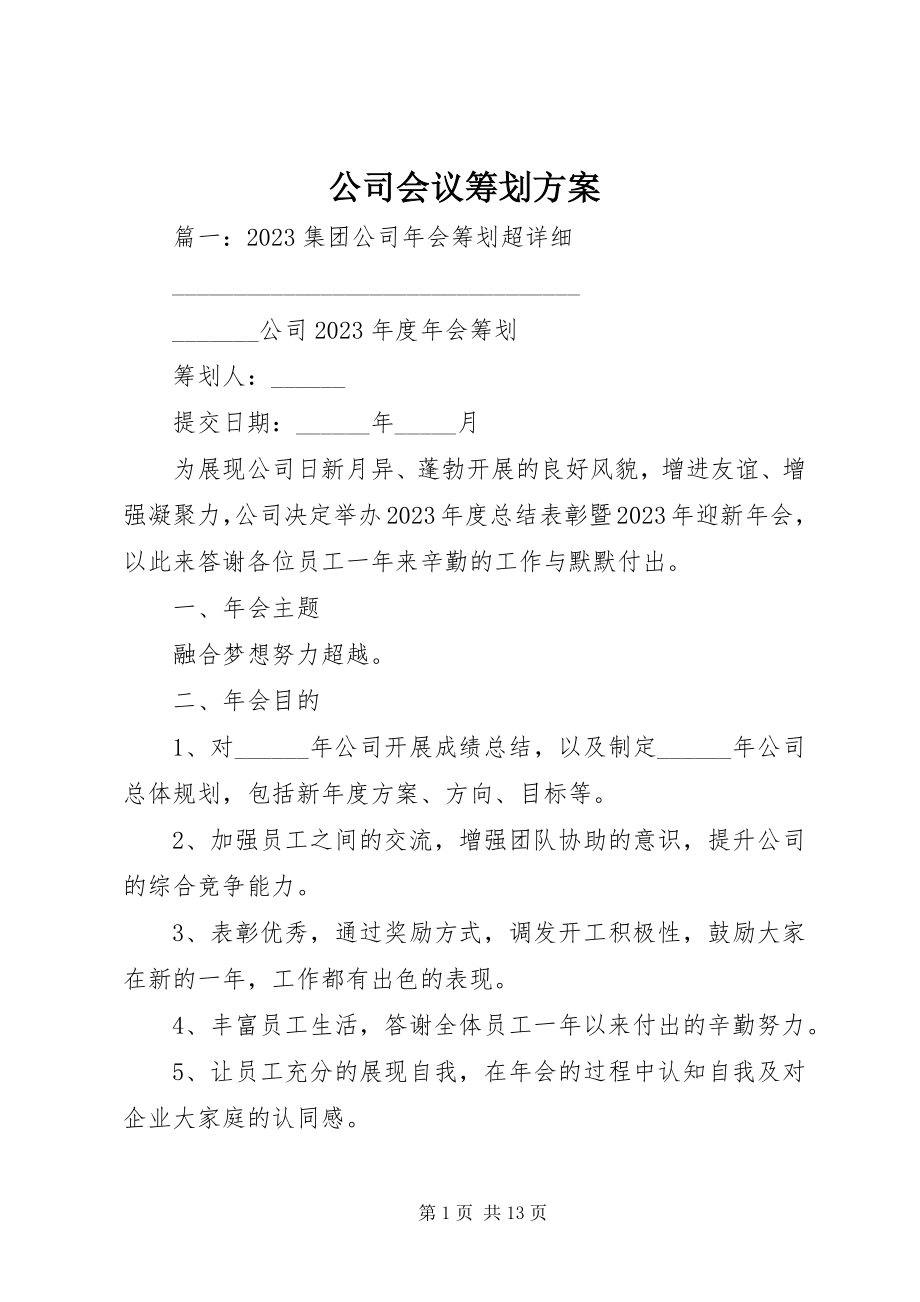 2023年公司会议策划方案.docx_第1页