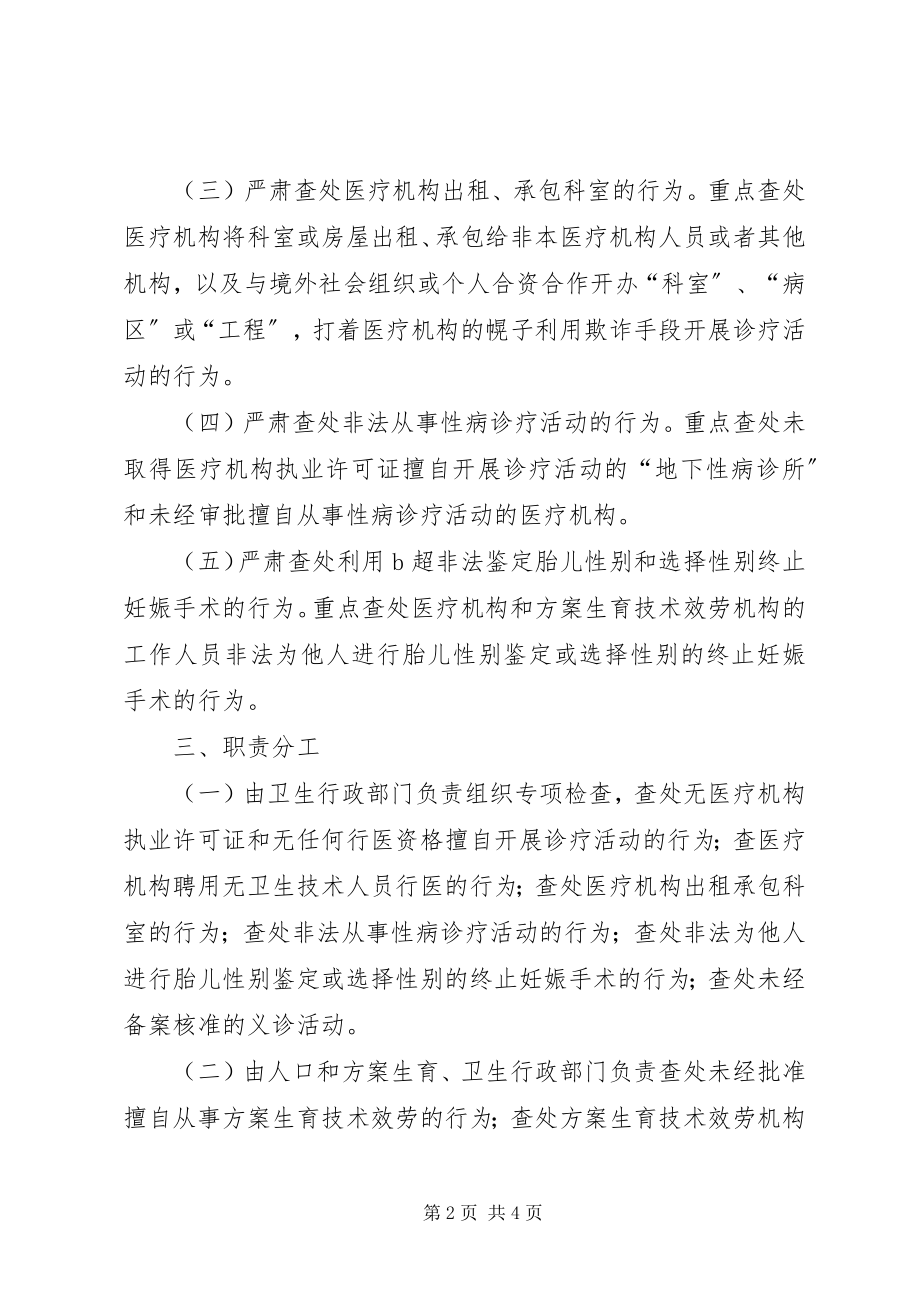 2023年X县打击非法行医专项行动实施方案新编.docx_第2页