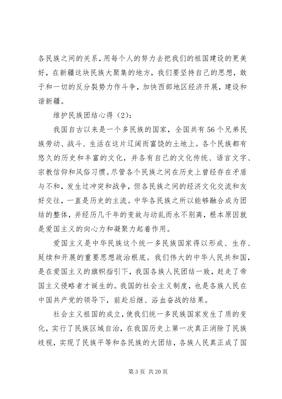 2023年维护民族团结心得.docx_第3页