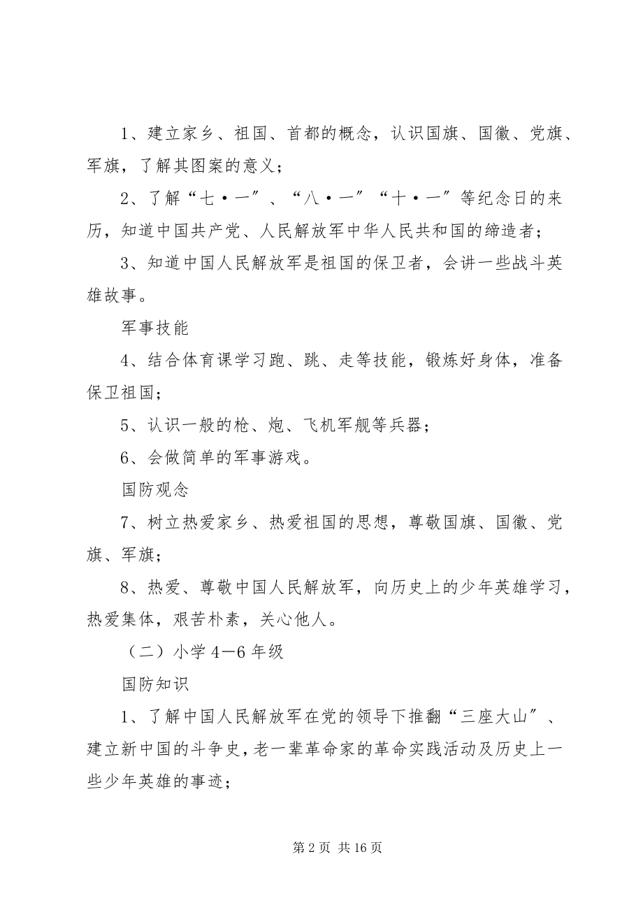 2023年小学国防教育计划.docx_第2页