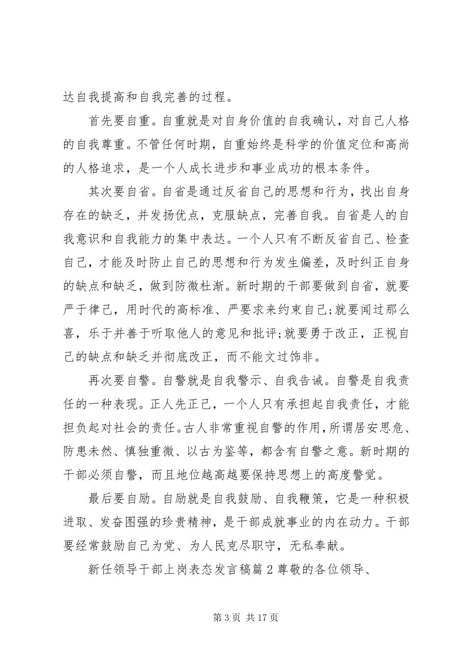 2023年新任领导干部上岗表态讲话稿.docx_第3页