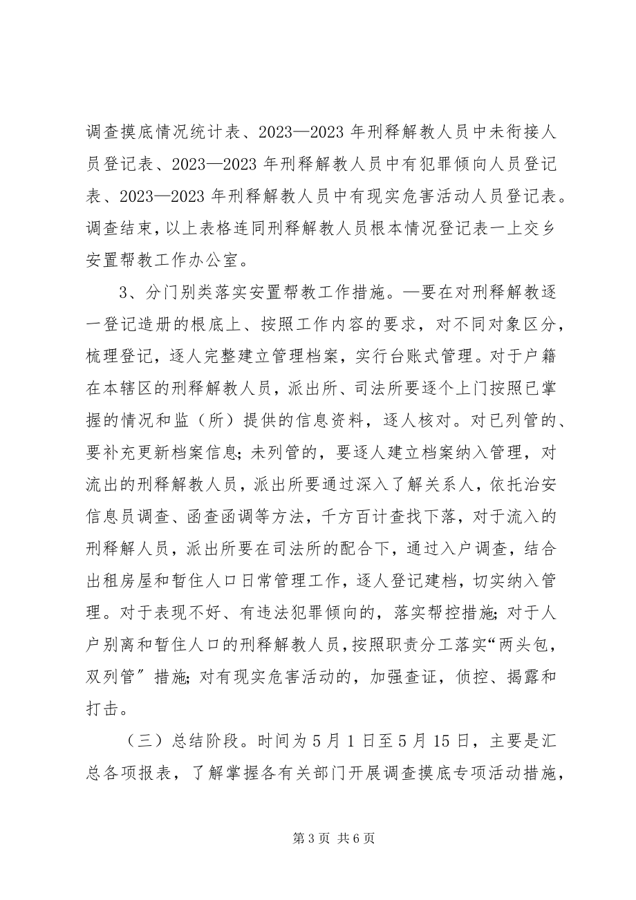 2023年开展刑释解教人员调查摸底专项活动的实施方案.docx_第3页