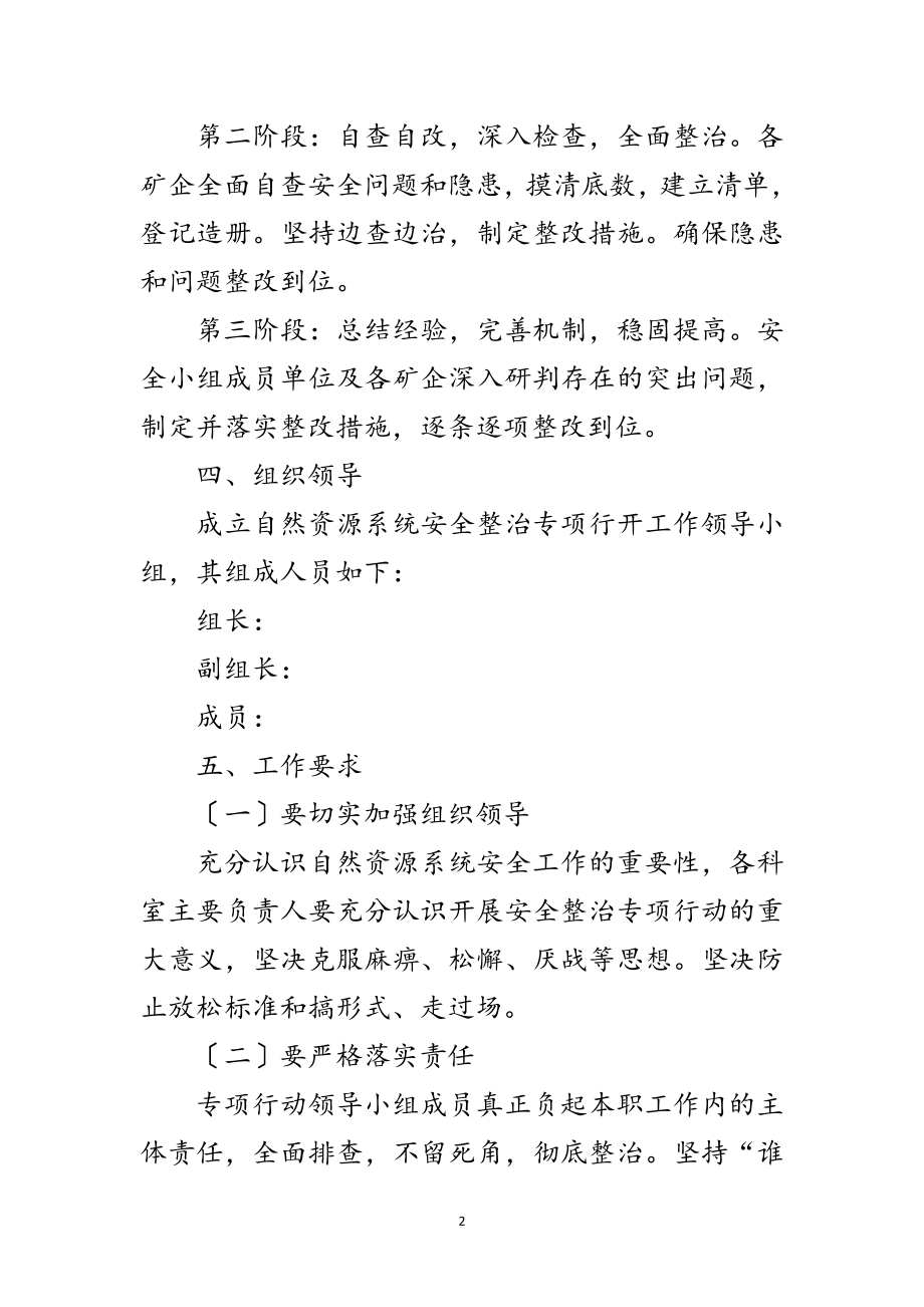 2023年自然资源局安全整治专项行动方案范文.doc_第2页