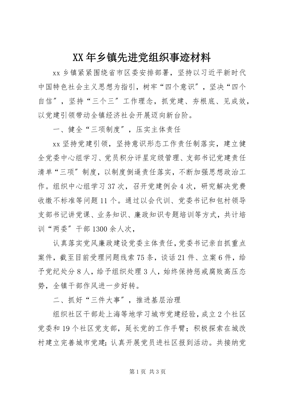 2023年乡镇先进党组织事迹材料.docx_第1页