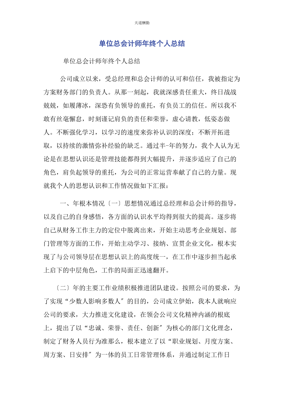 2023年单位总会计师终个人总结.docx_第1页