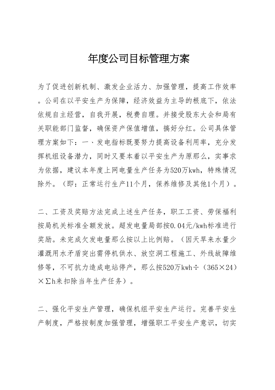 2023年度公司目标管理方案.doc_第1页