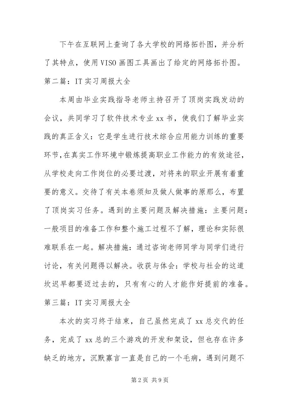 2023年IT实习周报大全篇.docx_第2页