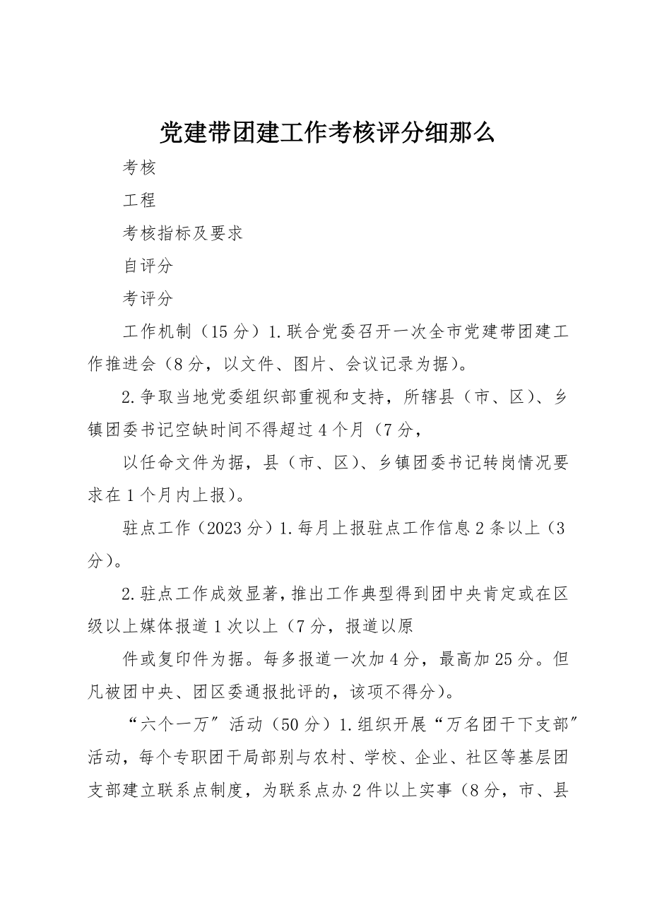 2023年党建带团建工作考核评分细则.docx_第1页